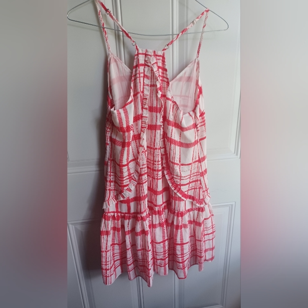 Avec Les Filles Plaid Windowpane Grid Check Mini Sundress - Picture 7 of 10